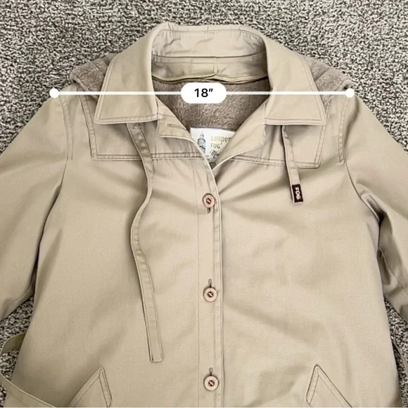 Vintage London Fog Mac Trench Coat - Size 14P - Old Money Light Academia Preppy - Picture 9 of 11